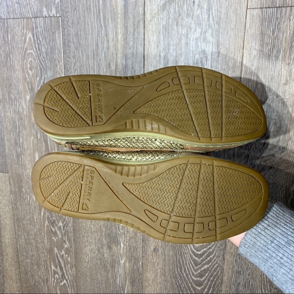Sperry Tan & Gold Anglefish Boat Shoes - Picture 4 of 5